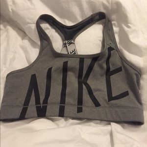 Grey Nike sports bra